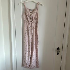 Pink floral girl’s jumpsuit